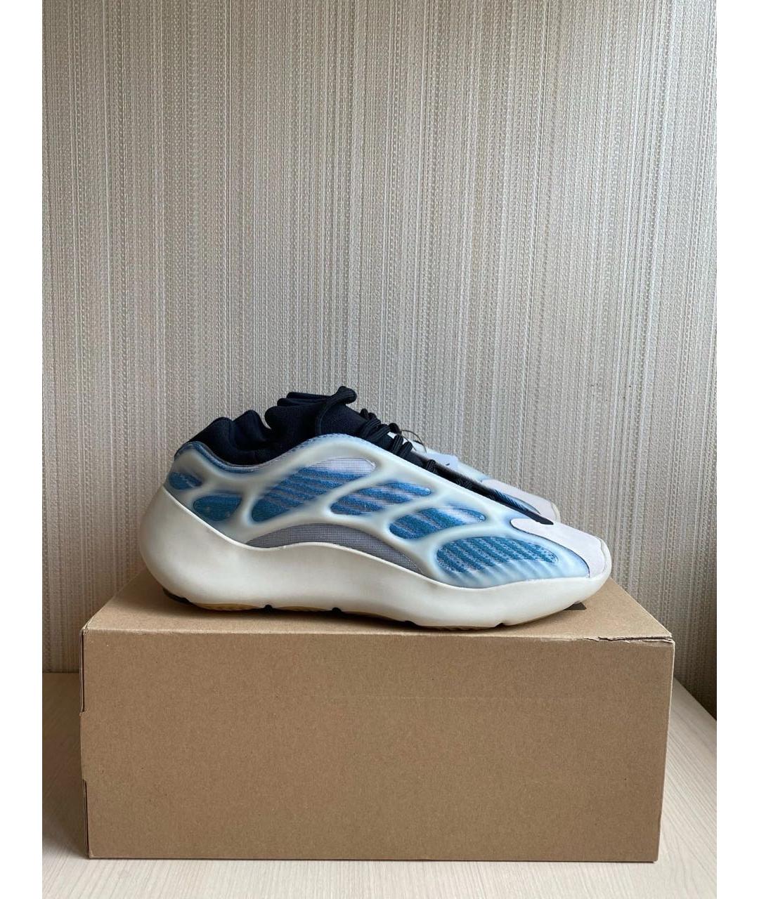 ADIDAS YEEZY Синие текстильные кроссовки, фото 4