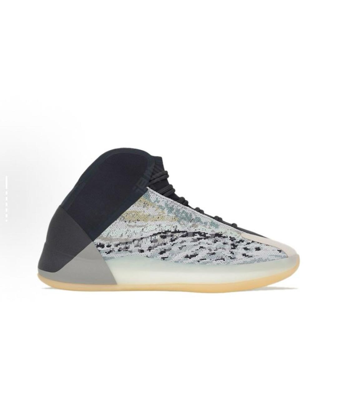 ADIDAS YEEZY Серые текстильные высокие кроссовки / кеды, фото 6