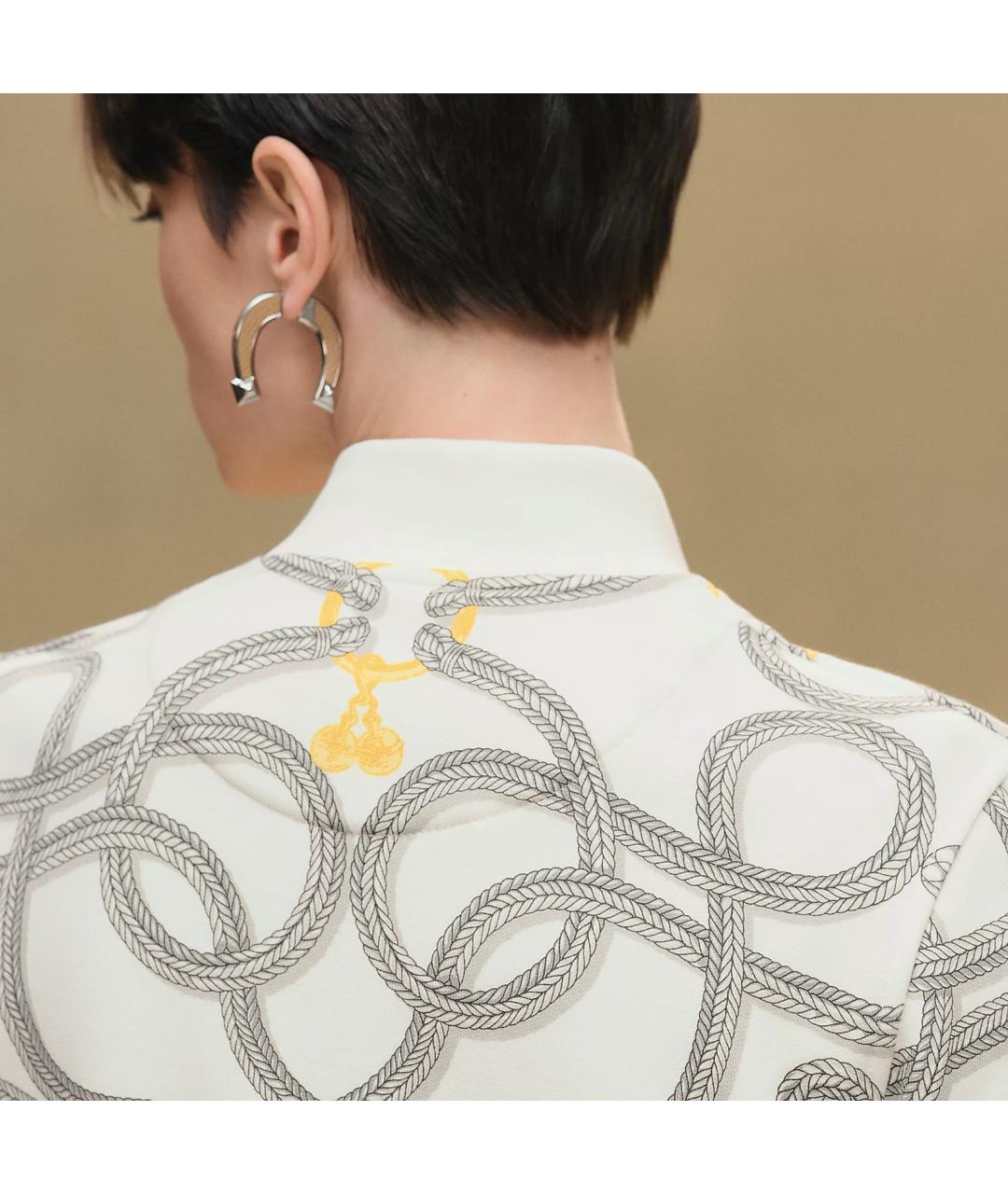 HERMES Белая хлопковая куртка, фото 6