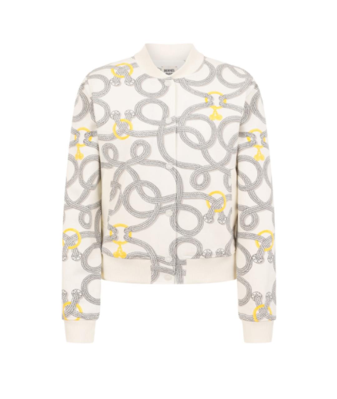 HERMES Белая хлопковая куртка, фото 1