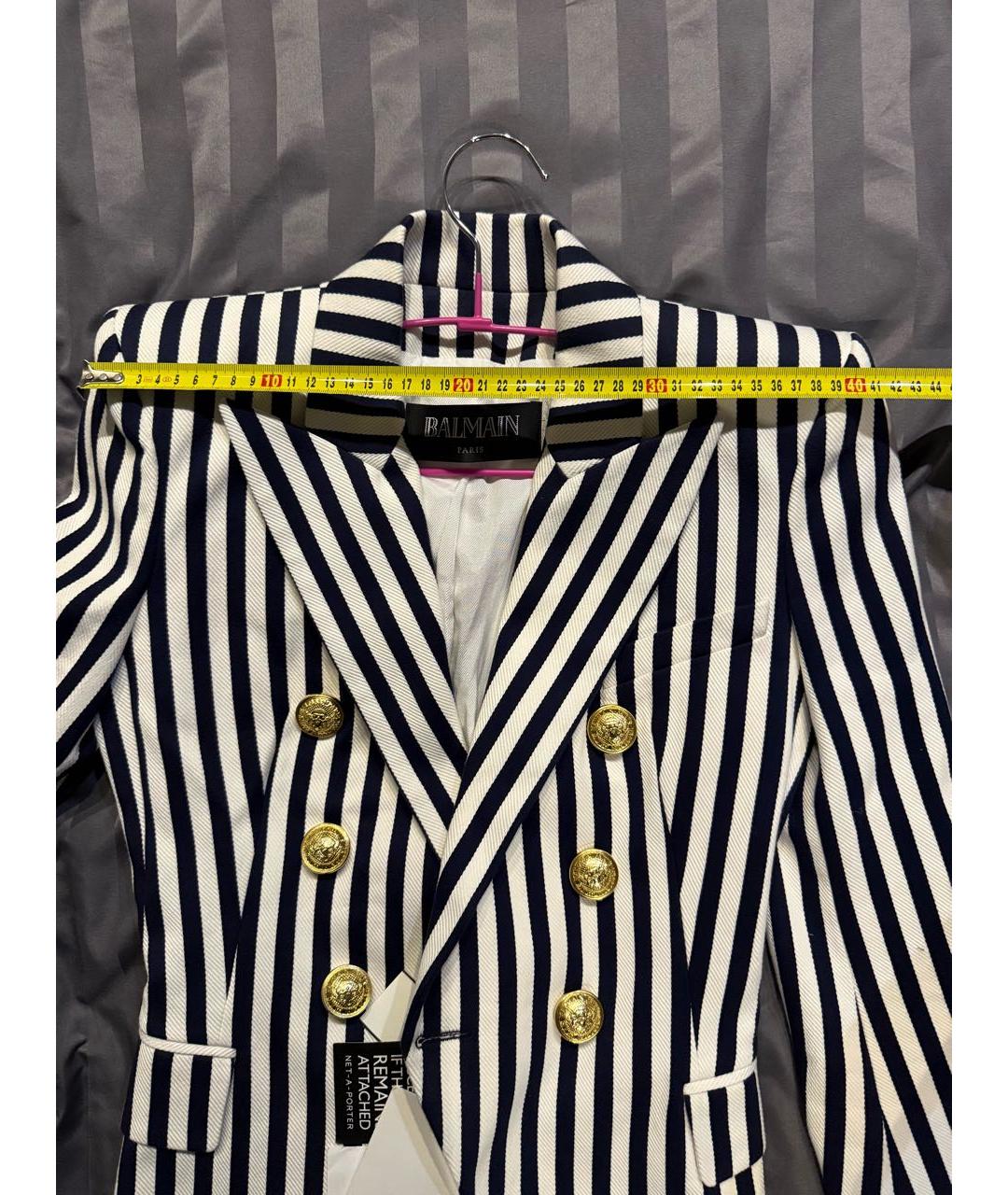 BALMAIN Белый хлопковый жакет/пиджак, фото 4