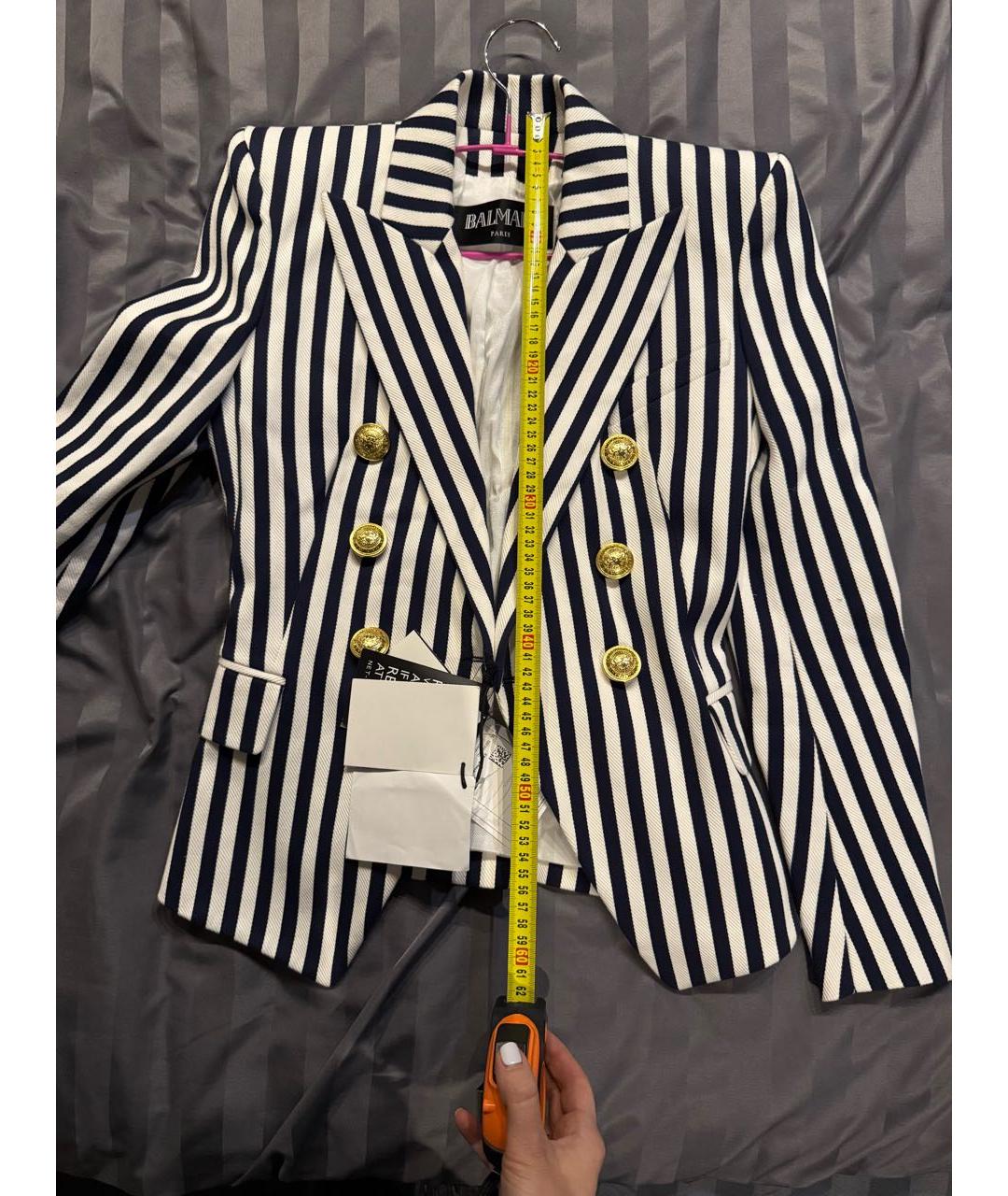 BALMAIN Белый хлопковый жакет/пиджак, фото 2