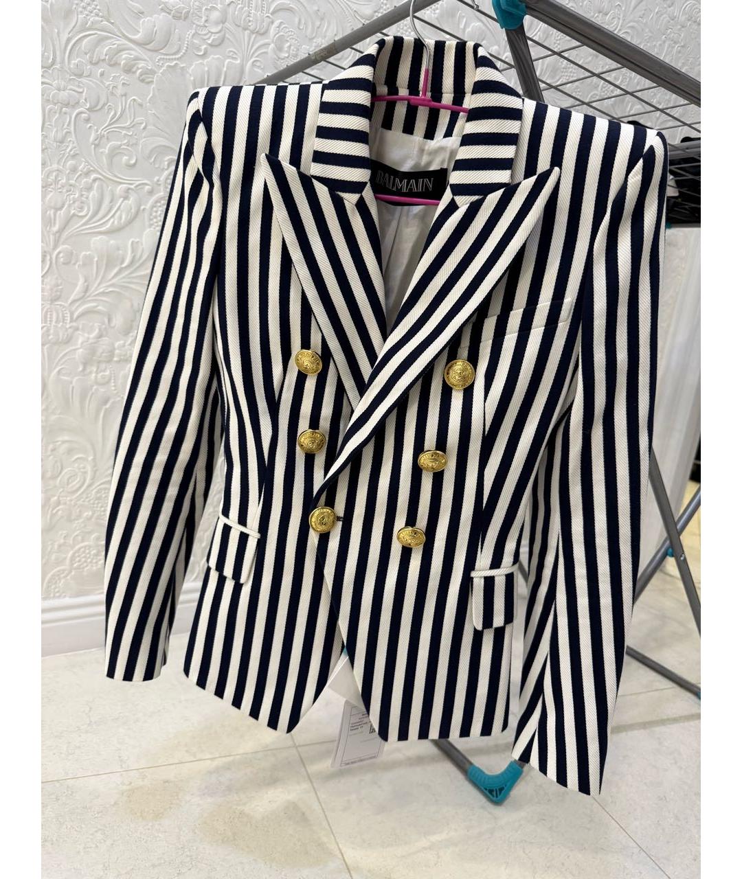 BALMAIN Белый хлопковый жакет/пиджак, фото 6