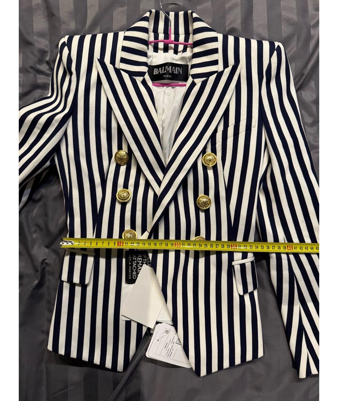 BALMAIN Белый хлопковый жакет/пиджак, фото 5