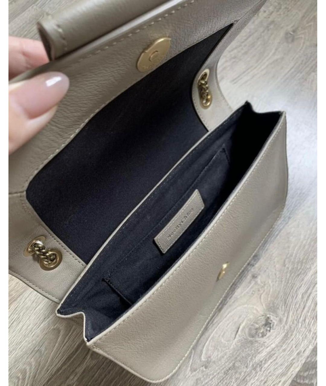 SEE BY CHLOE Бежевая кожаная сумка через плечо, фото 6