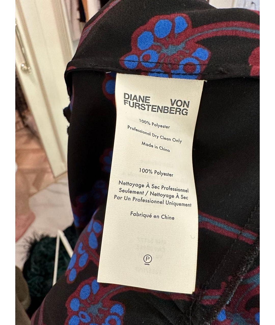 DIANE VON FURSTENBERG Темно-синее полиэстеровое повседневное платье, фото 6