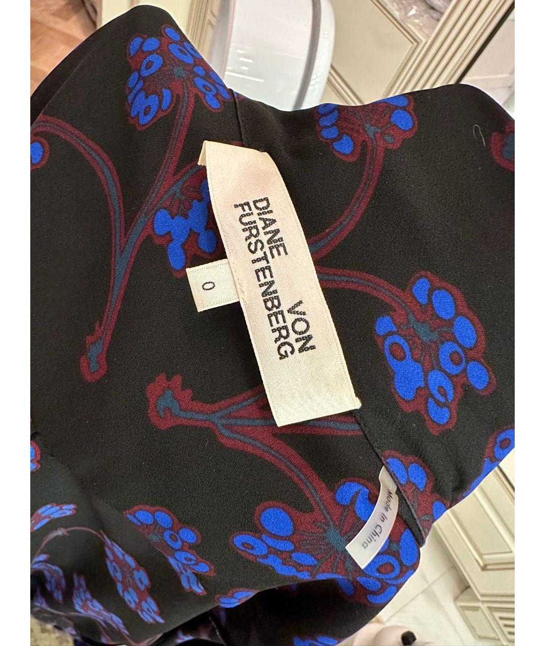 DIANE VON FURSTENBERG Темно-синее полиэстеровое повседневное платье, фото 5