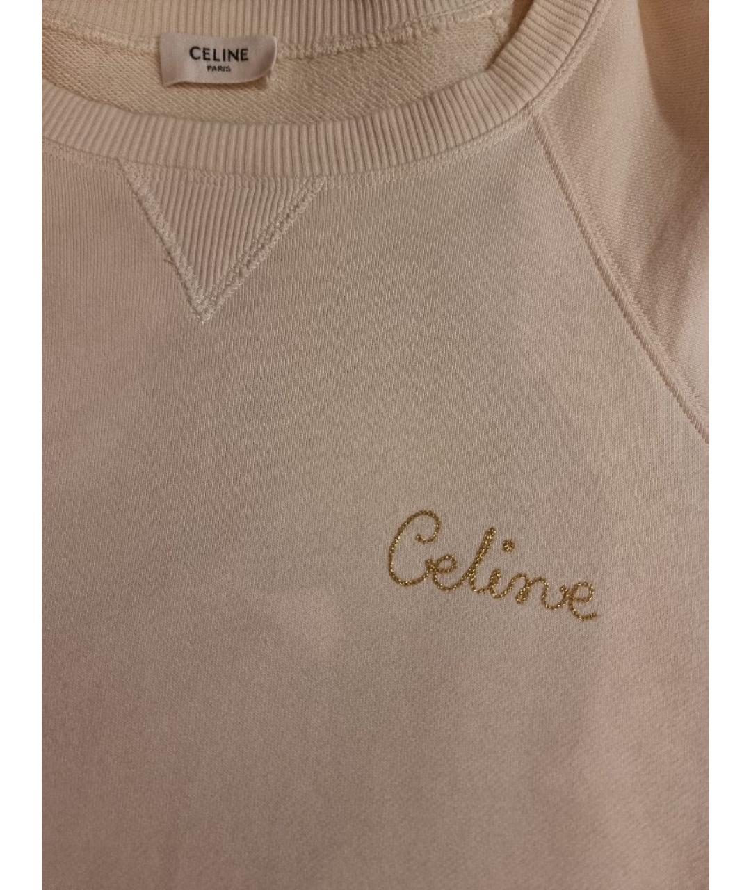 CELINE Бежевый хлопко-эластановый джемпер / свитер, фото 4