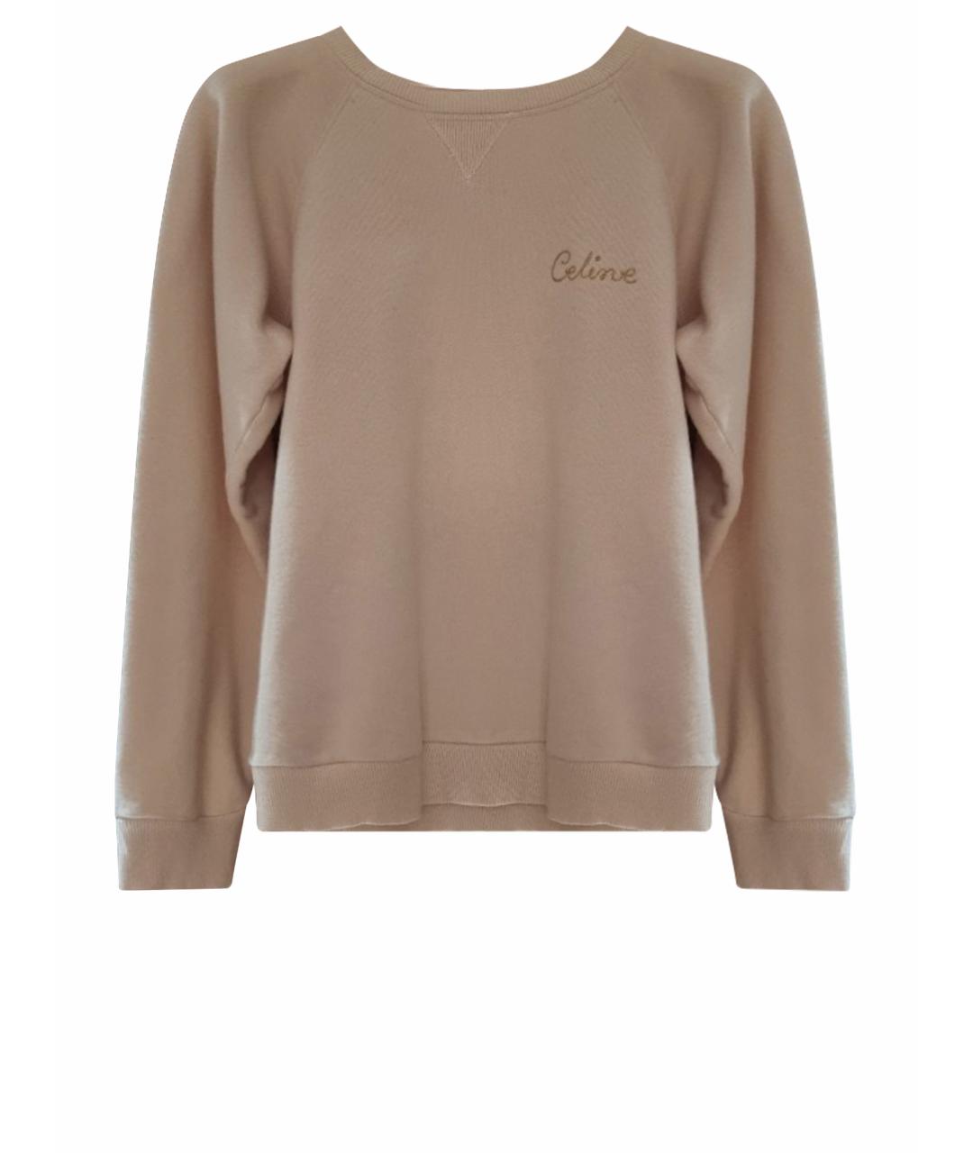 CELINE Бежевый хлопко-эластановый джемпер / свитер, фото 1
