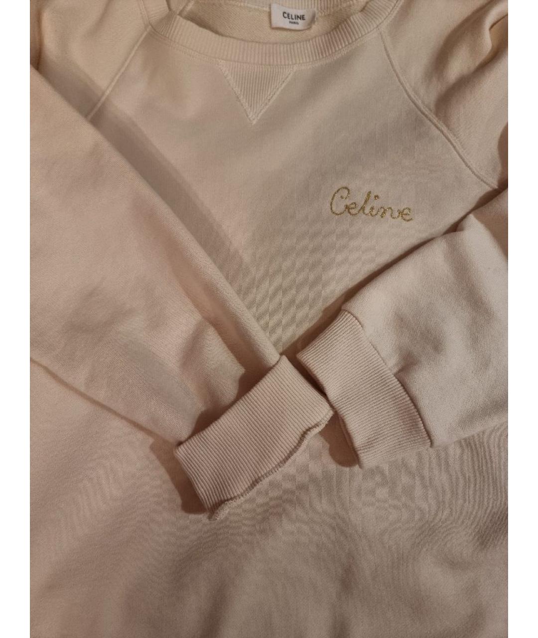 CELINE Бежевый хлопко-эластановый джемпер / свитер, фото 7