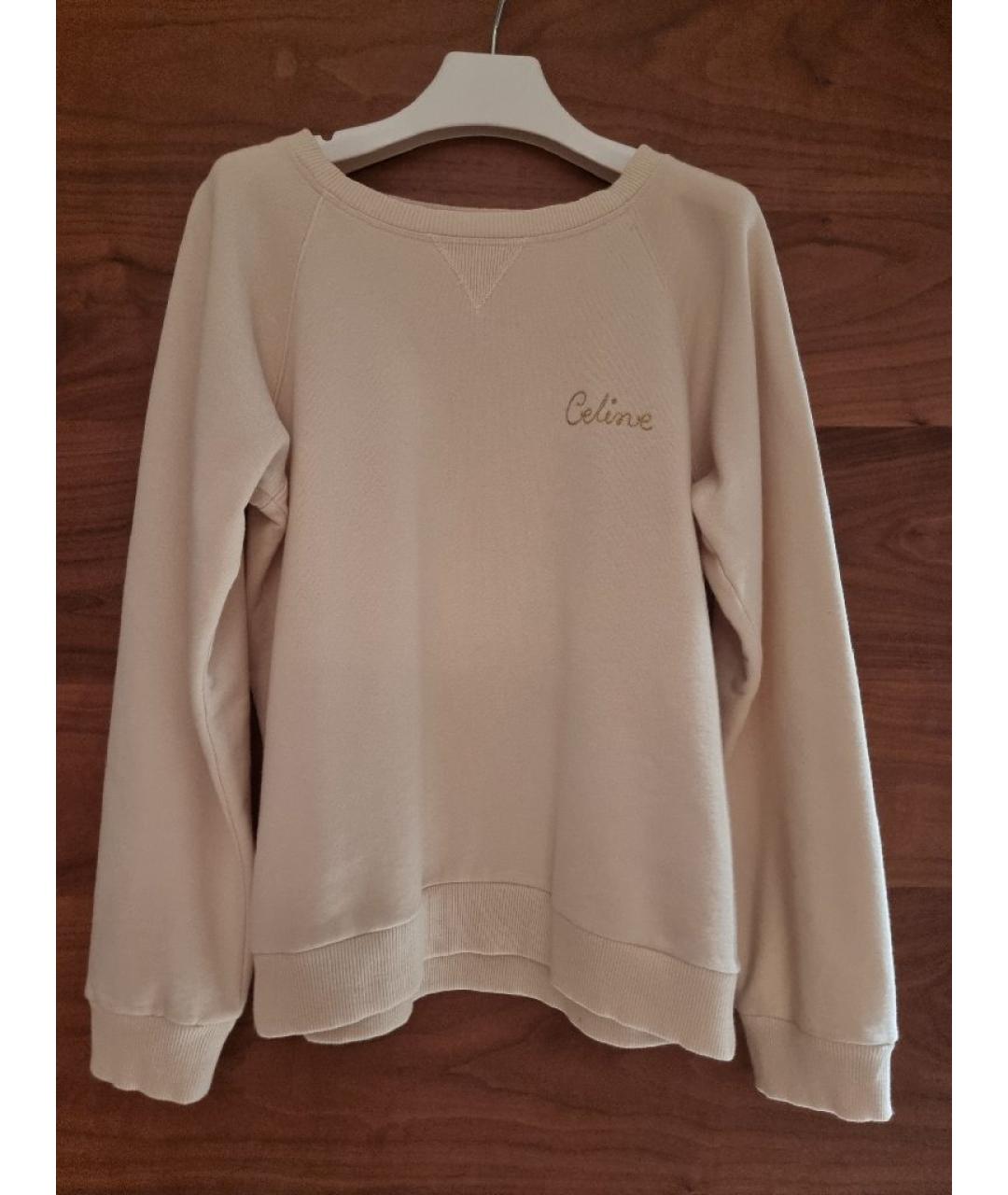 CELINE Бежевый хлопко-эластановый джемпер / свитер, фото 10
