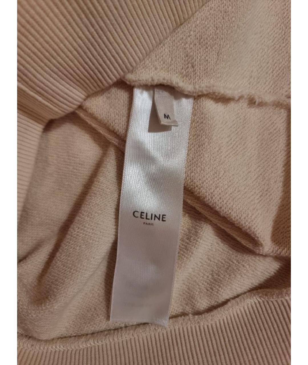 CELINE Бежевый хлопко-эластановый джемпер / свитер, фото 5