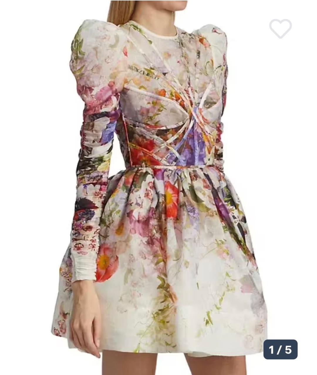 ZIMMERMANN Мульти шелковое коктейльное платье, фото 3