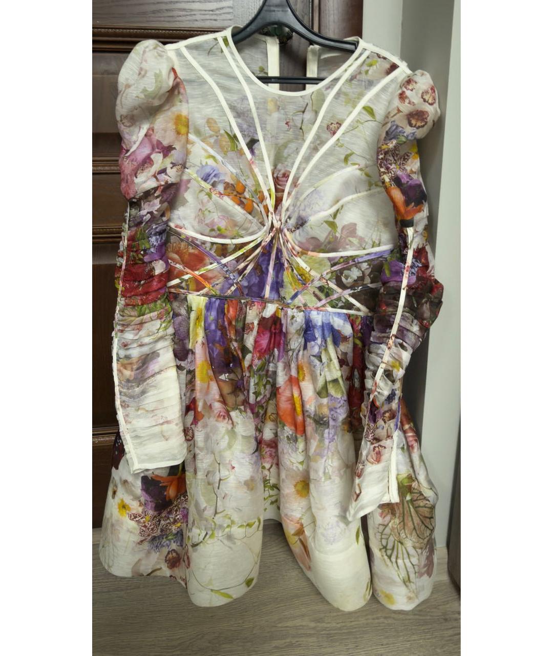 ZIMMERMANN Мульти шелковое коктейльное платье, фото 9