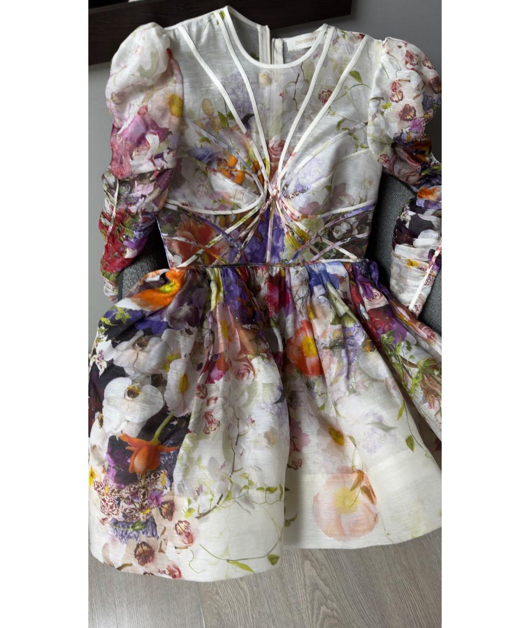 ZIMMERMANN Мульти шелковое коктейльное платье, фото 6