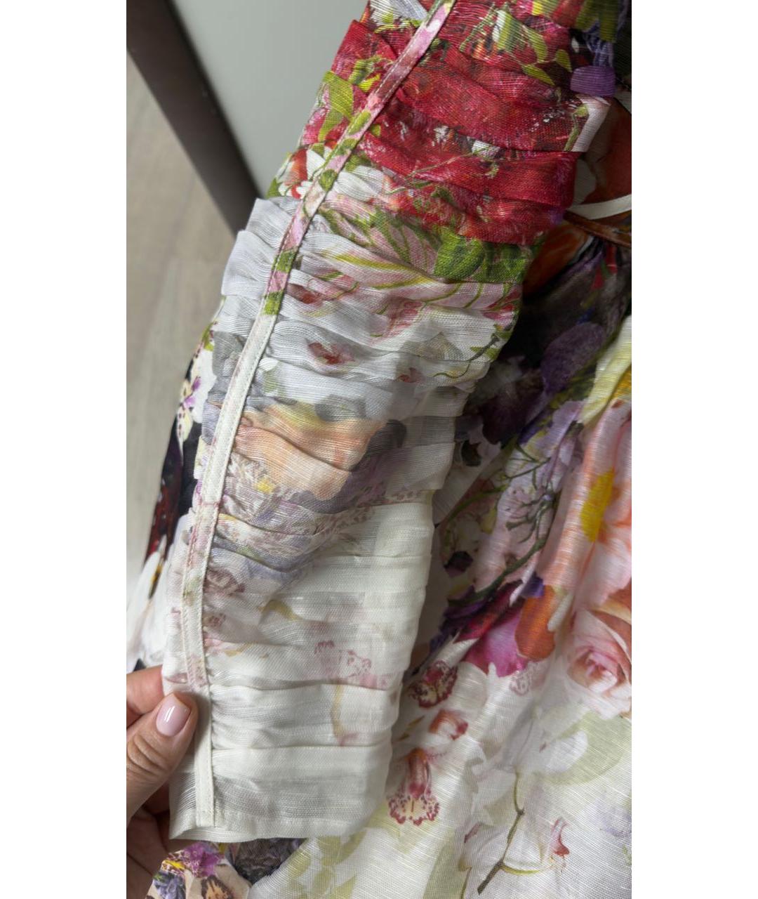 ZIMMERMANN Мульти шелковое коктейльное платье, фото 8