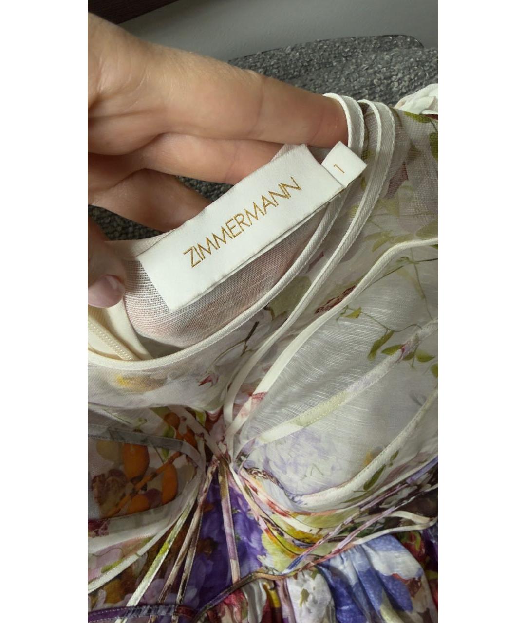ZIMMERMANN Мульти шелковое коктейльное платье, фото 4