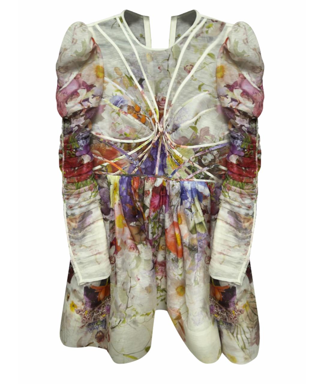 ZIMMERMANN Мульти шелковое коктейльное платье, фото 1