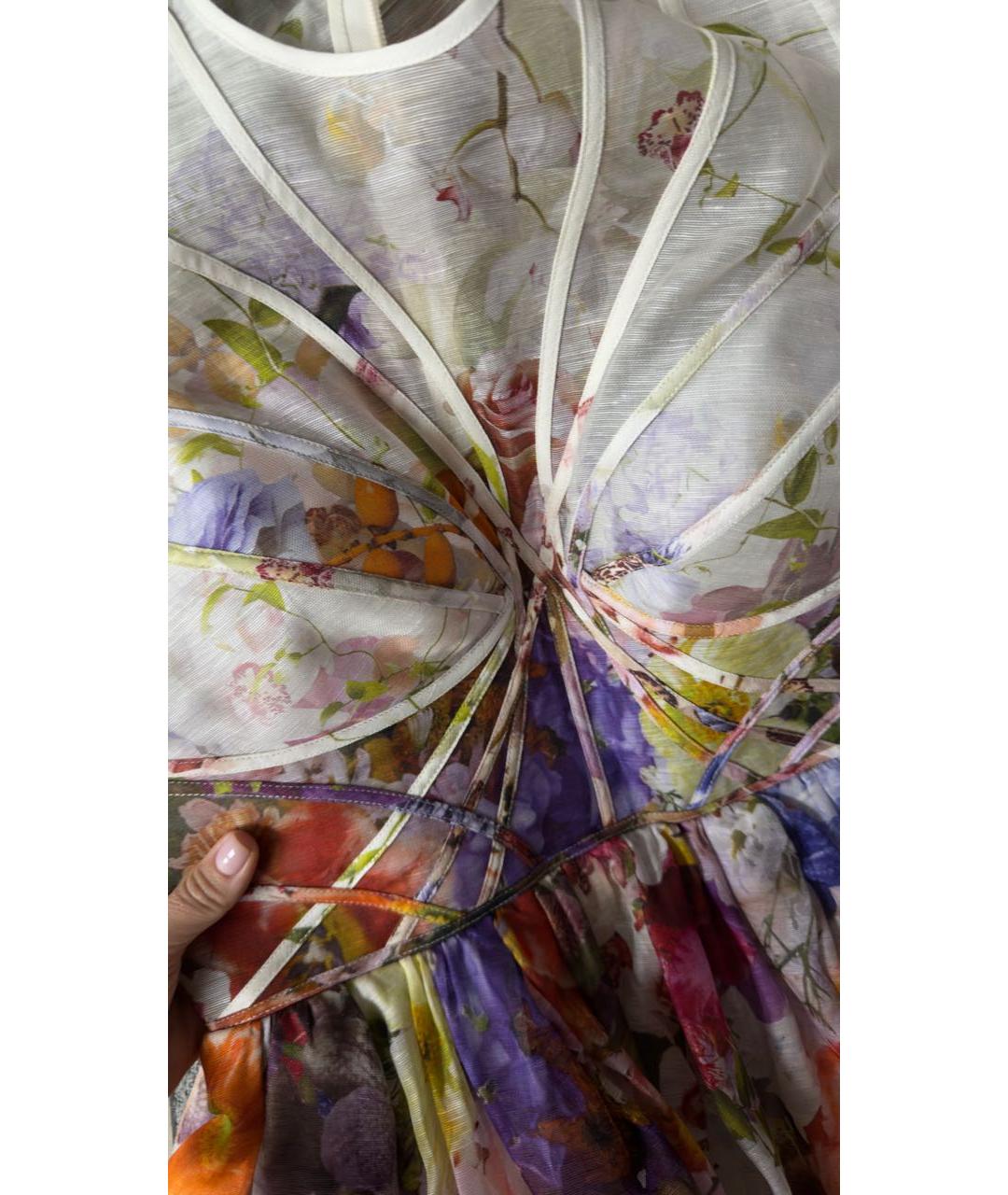 ZIMMERMANN Мульти шелковое коктейльное платье, фото 7