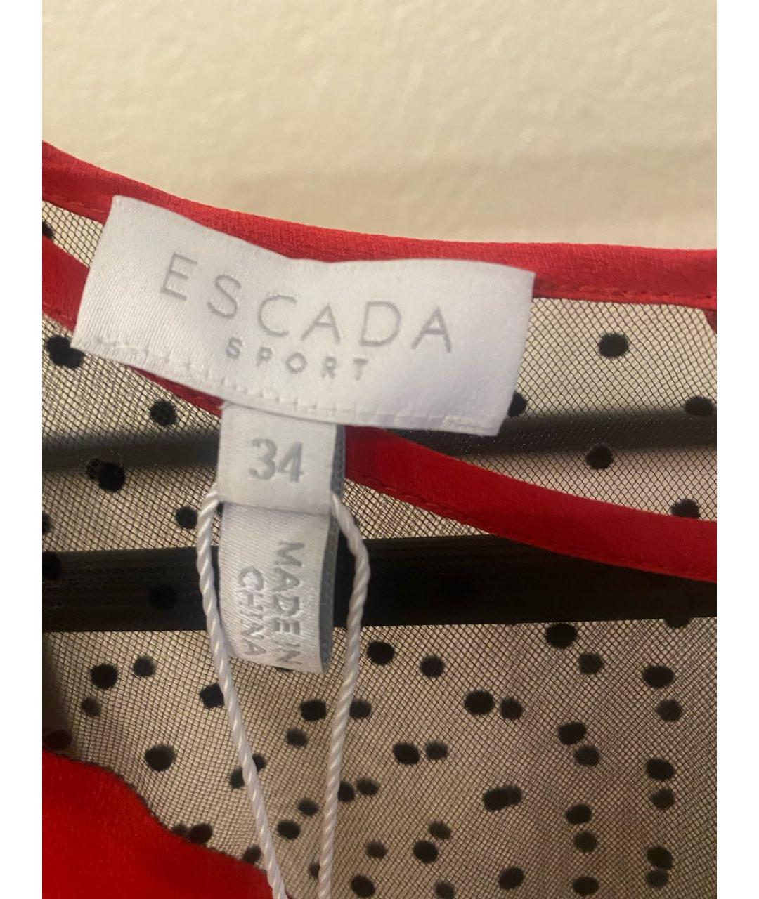 ESCADA Красная вискозная блузы, фото 6