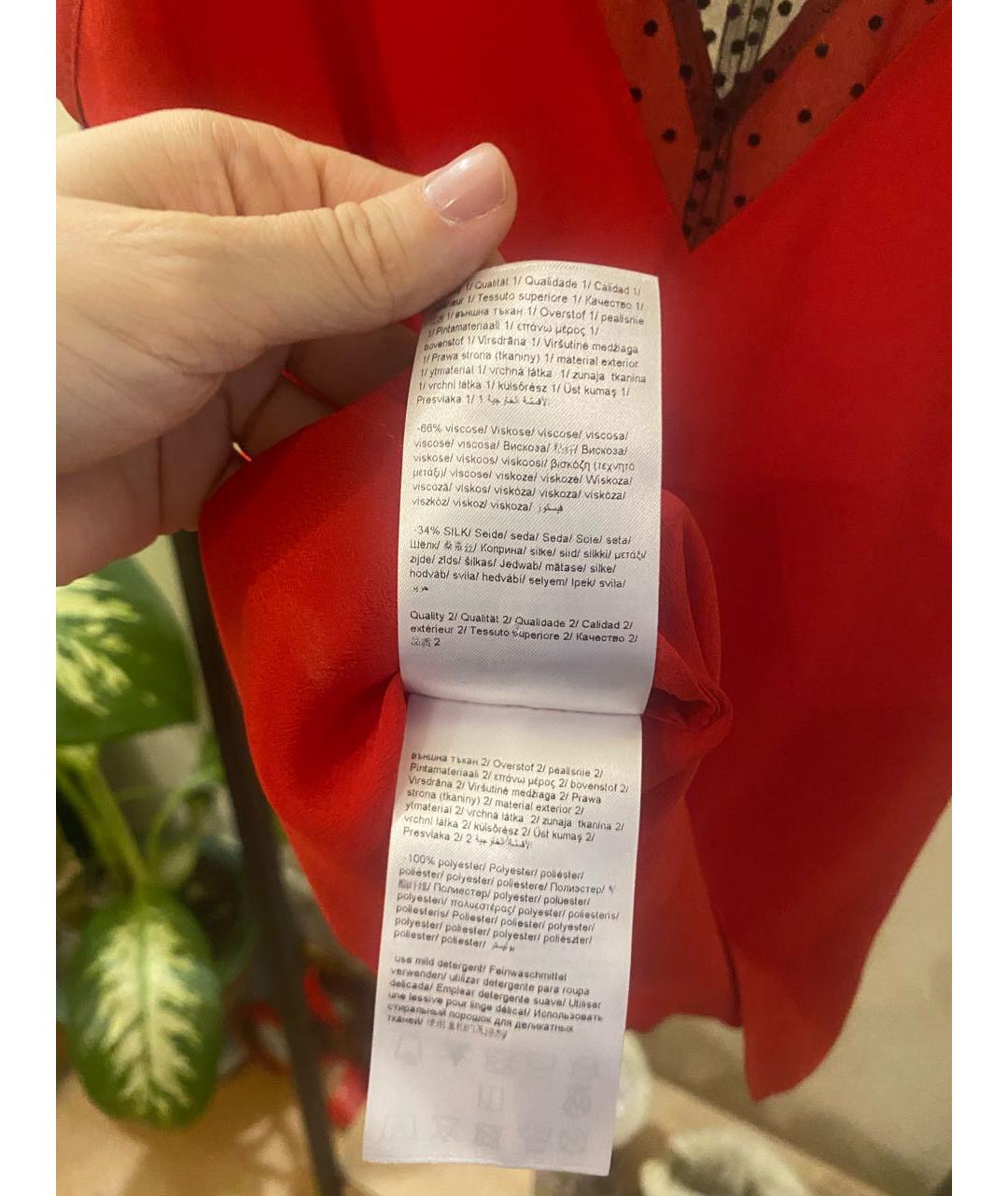 ESCADA Красная вискозная блузы, фото 8