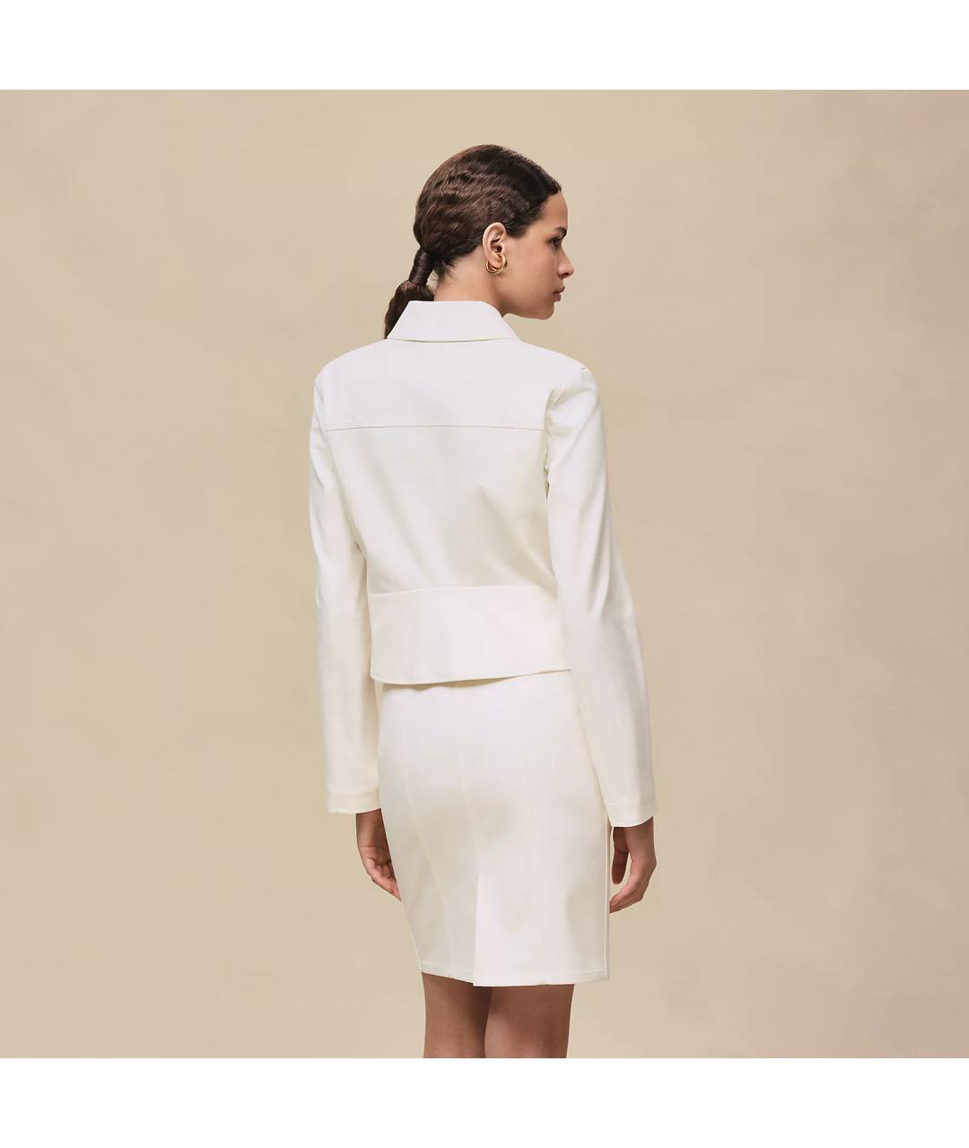 HERMES Белая хлопковая куртка, фото 3