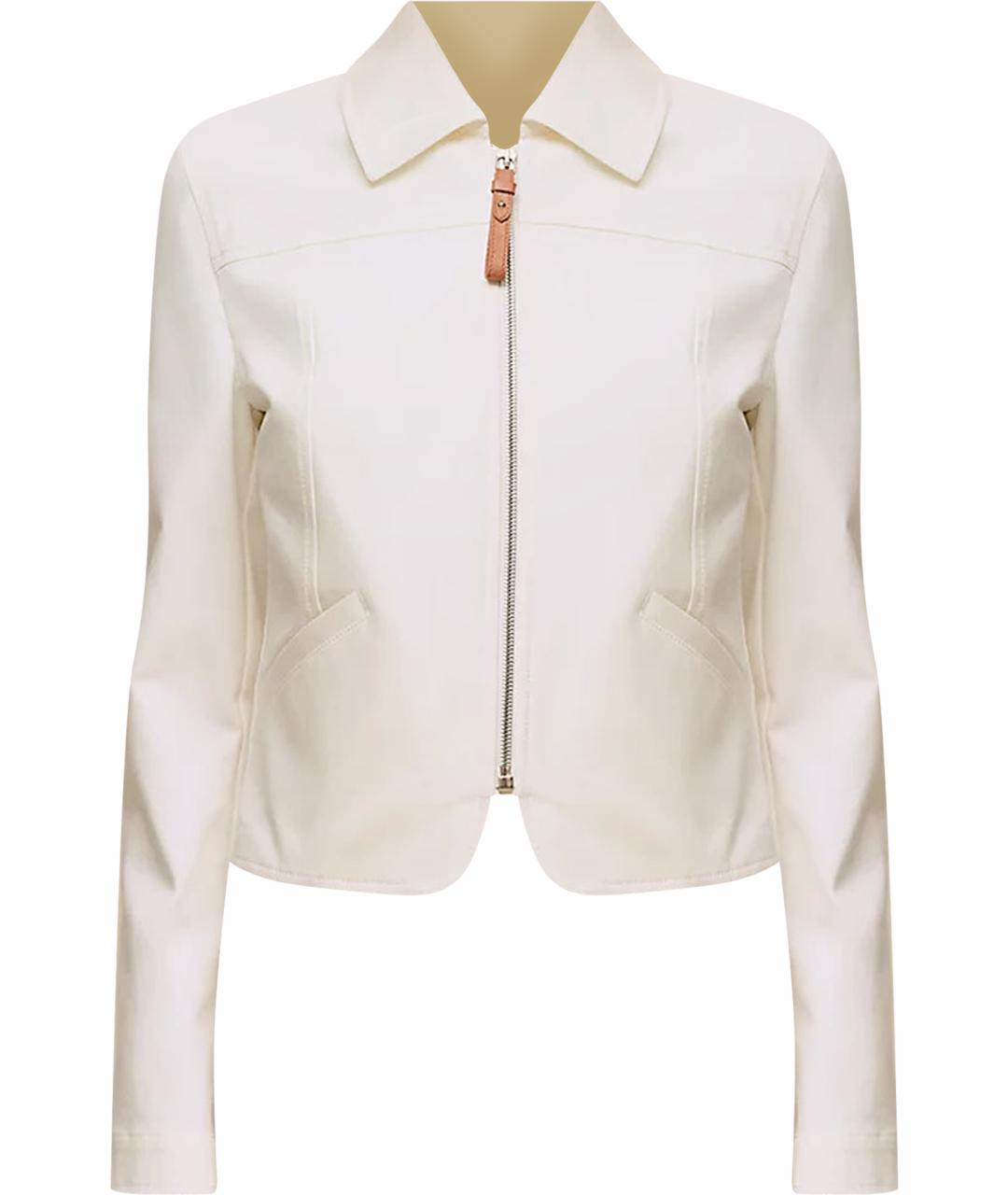 HERMES Белая хлопковая куртка, фото 1