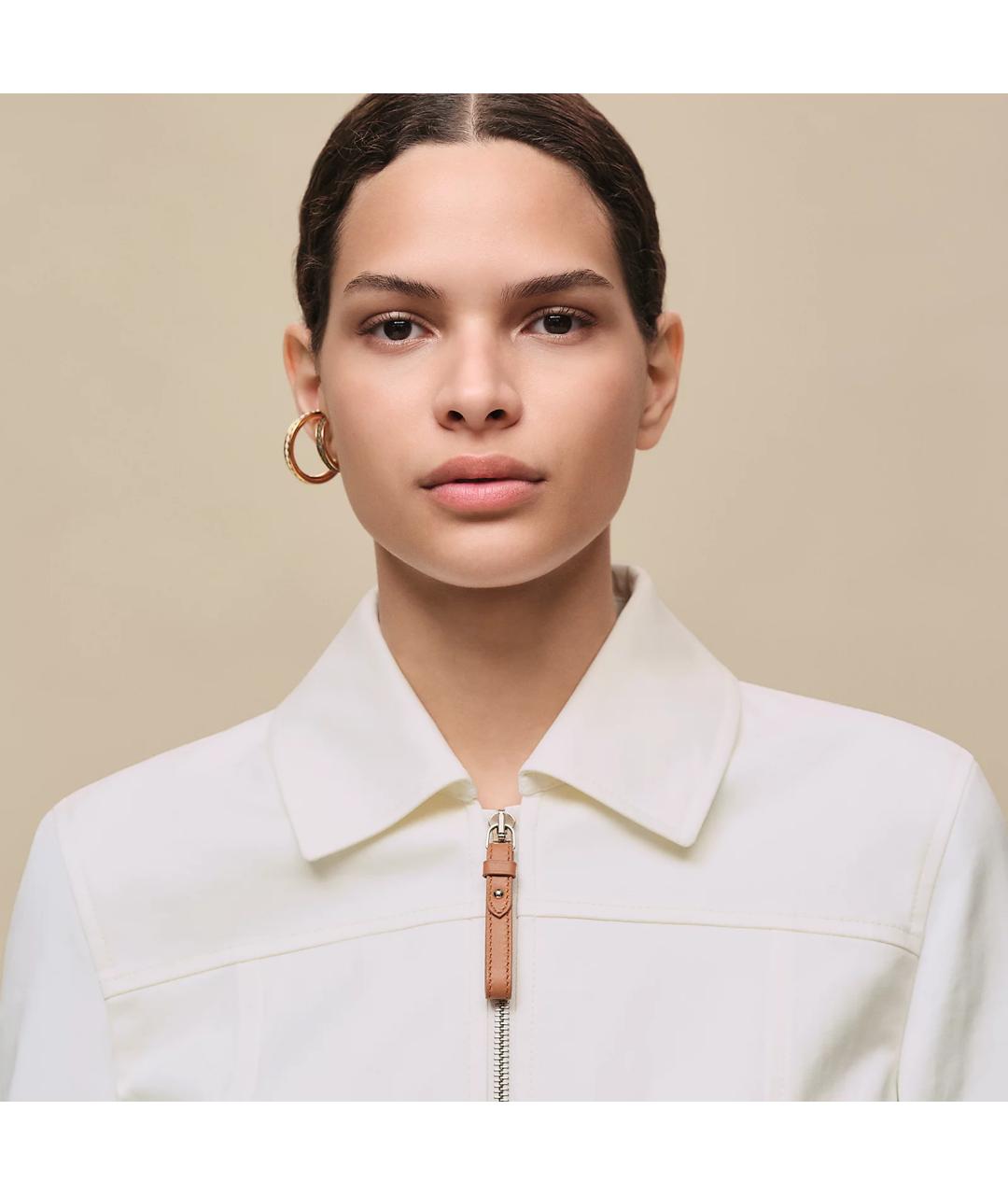 HERMES Белая хлопковая куртка, фото 4