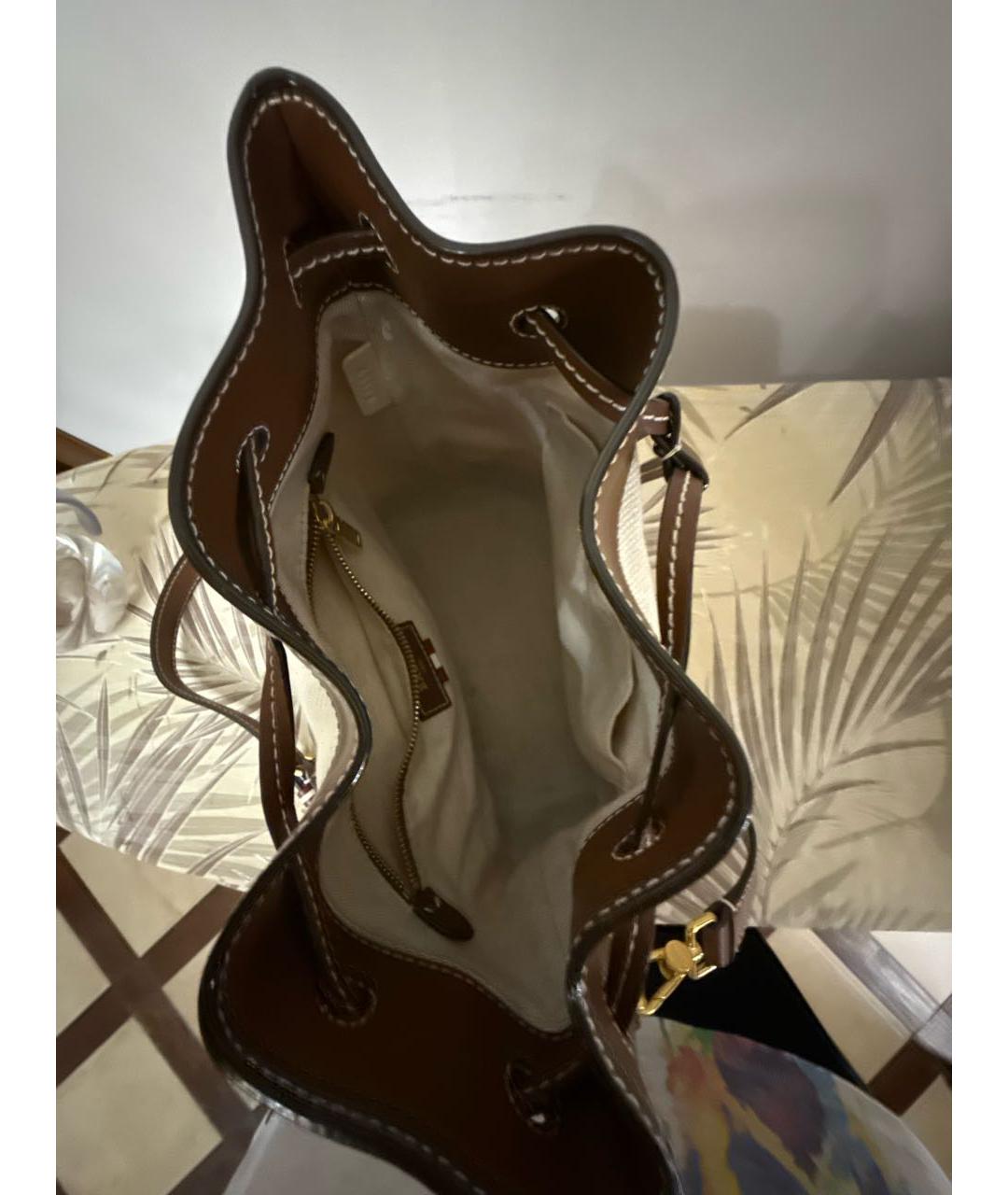 BALLY Бежевая кожаная сумка через плечо, фото 4