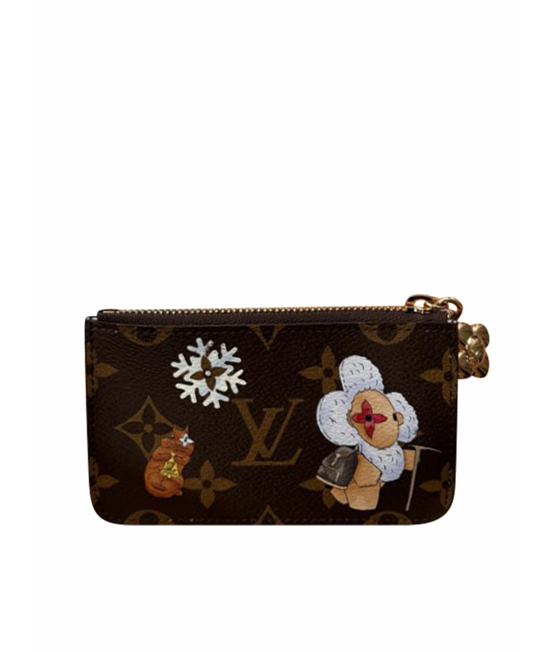 LOUIS VUITTON Коричневый кардхолдер, фото 1