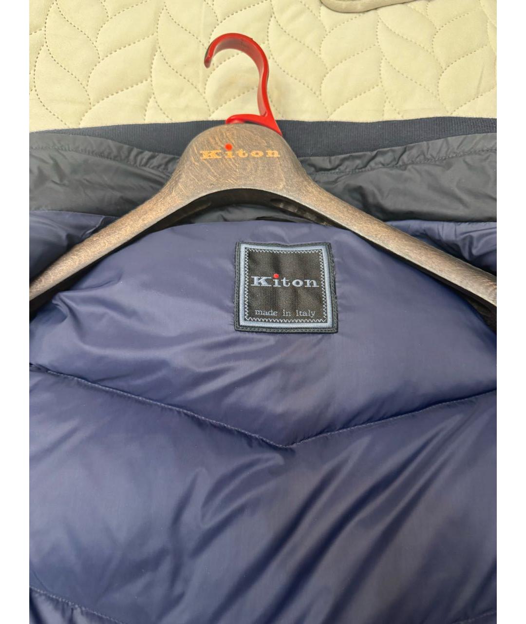 KITON Темно-синяя шерстяная куртка, фото 5