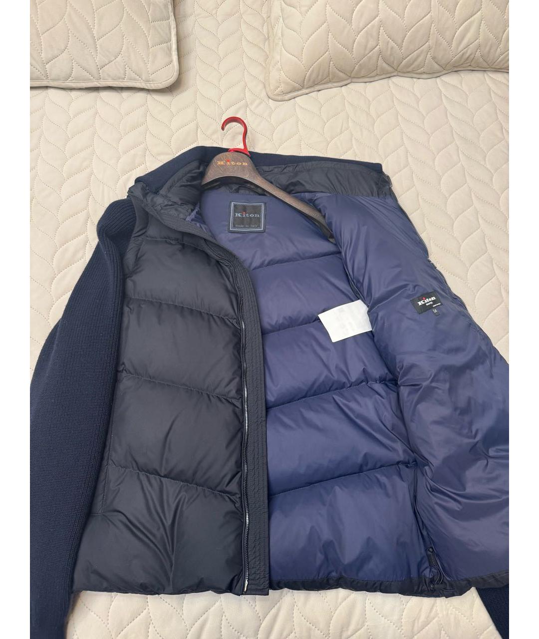 KITON Темно-синяя шерстяная куртка, фото 4