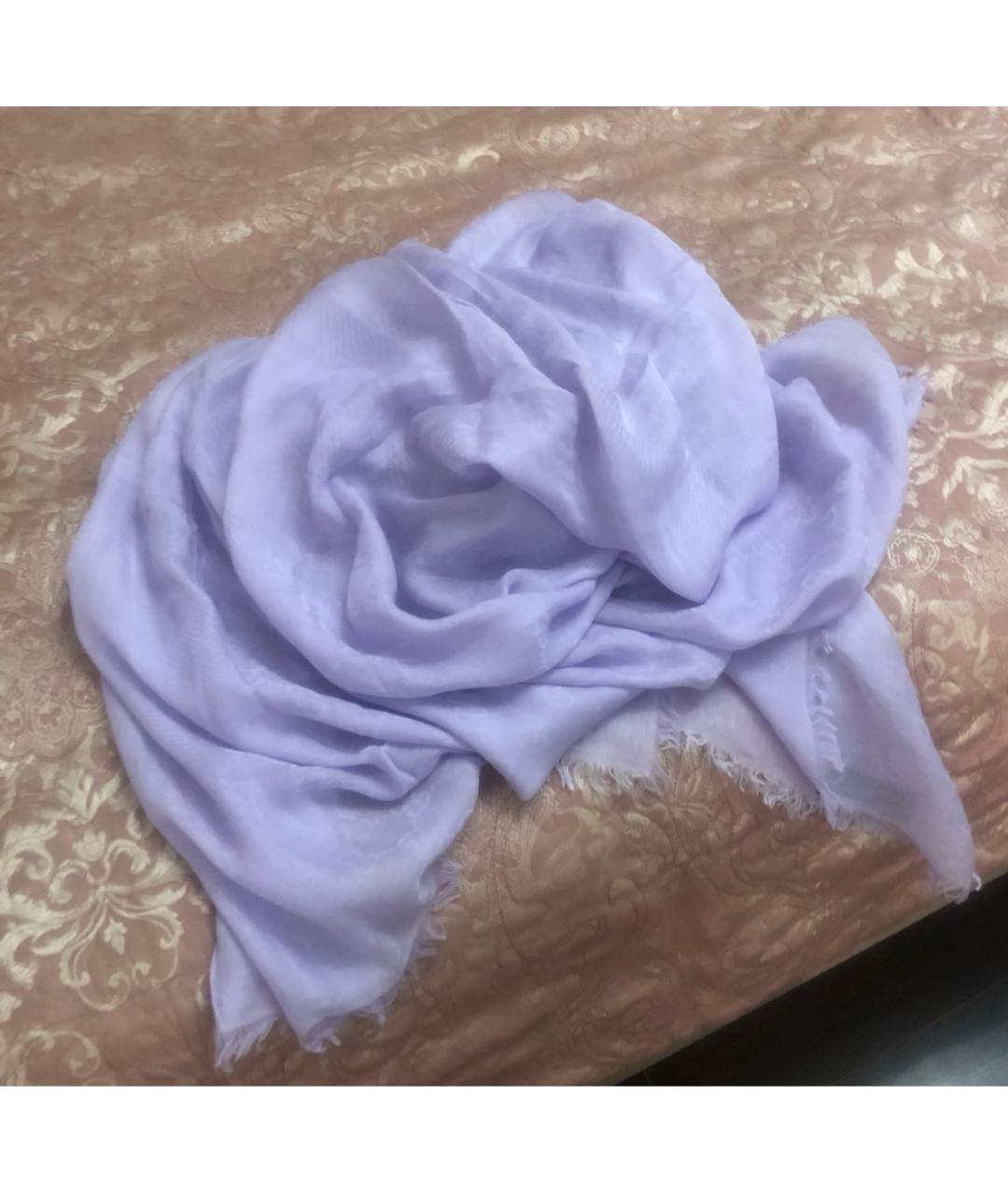 GUCCI Фиолетовый хлопковый платок, фото 7