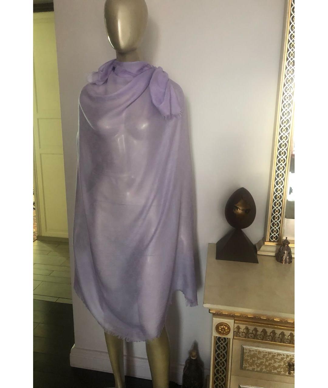 GUCCI Фиолетовый хлопковый платок, фото 3