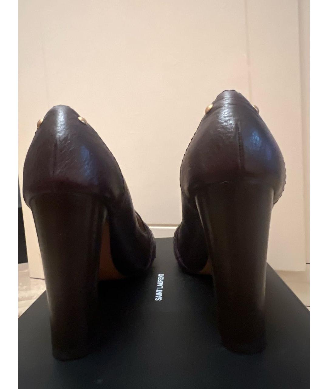 CHLOE Коричневые кожаные туфли, фото 4