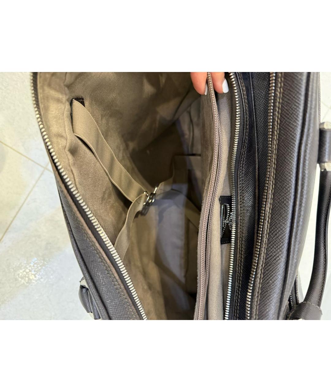 SERAPIAN Коричневый кожаный портфель, фото 7