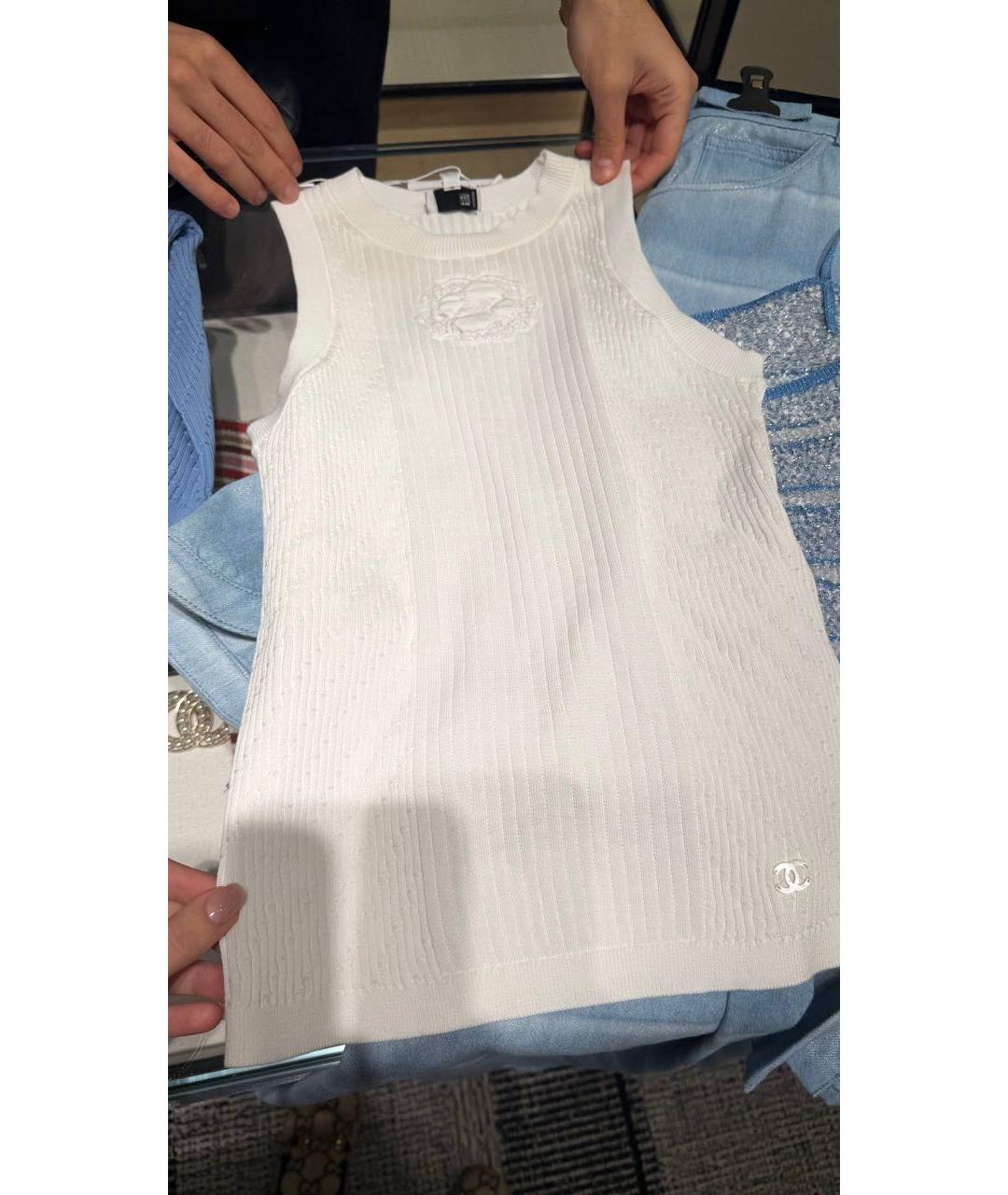 CHANEL Белая майка, фото 2