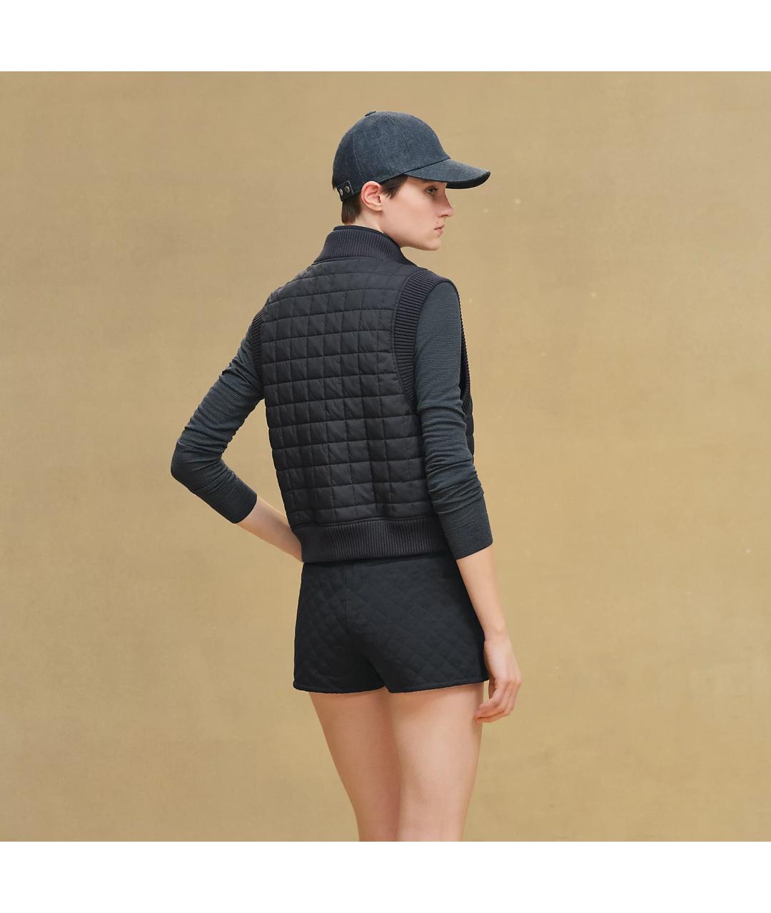 HERMES Черный полиэстеровый жилет, фото 3