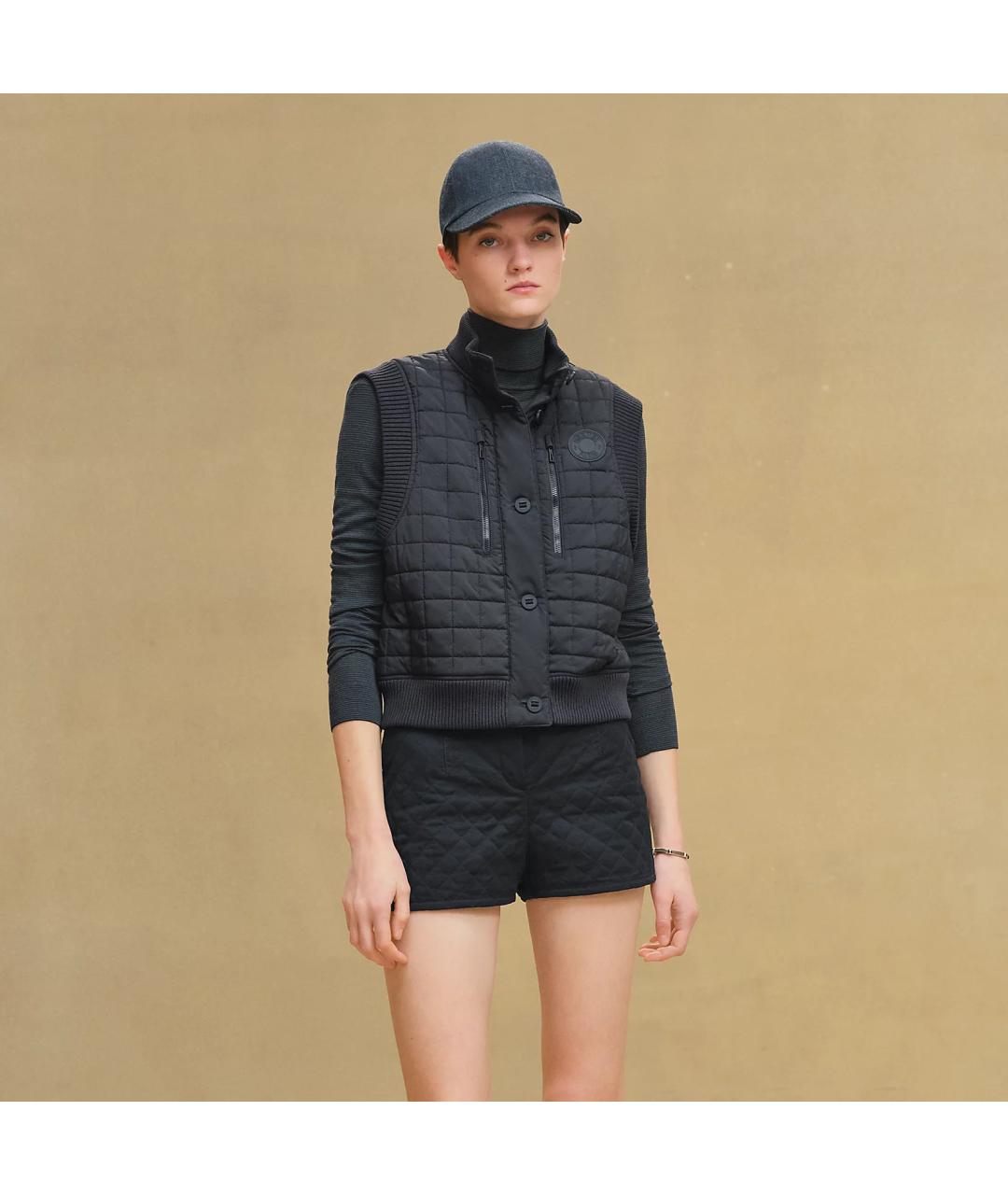 HERMES Черный полиэстеровый жилет, фото 6