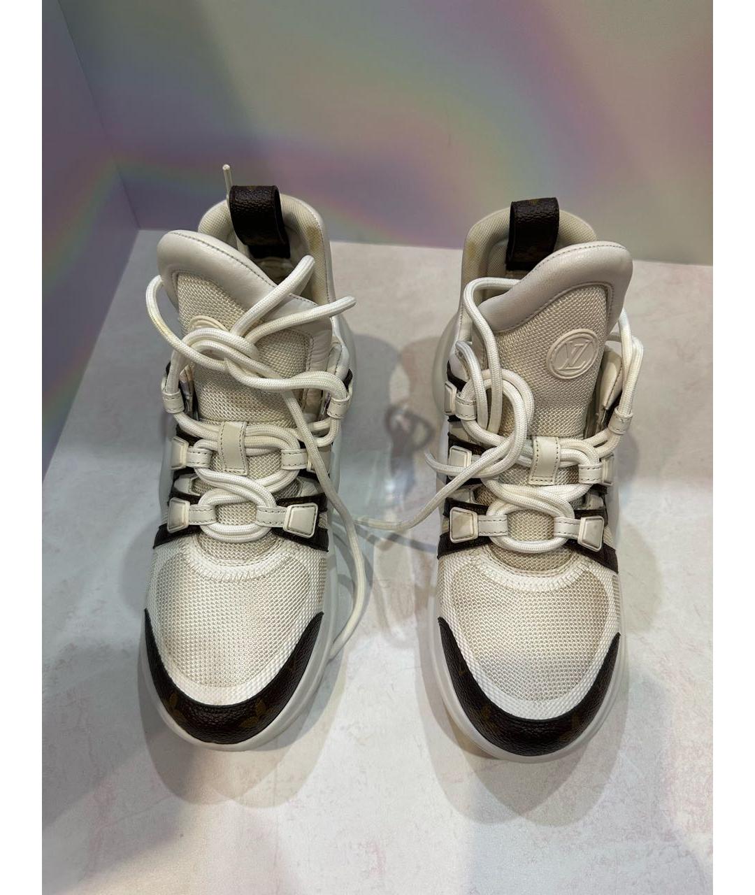 LOUIS VUITTON Белые текстильные кроссовки, фото 2