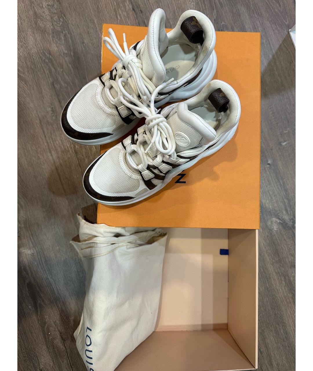 LOUIS VUITTON Белые текстильные кроссовки, фото 5