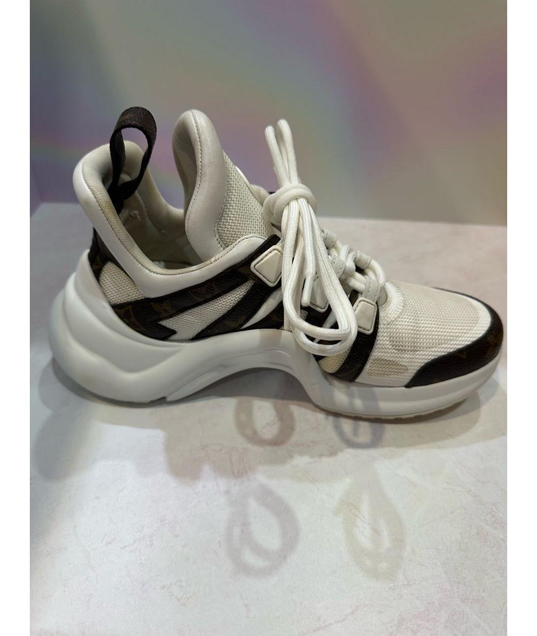 LOUIS VUITTON Белые текстильные кроссовки, фото 6