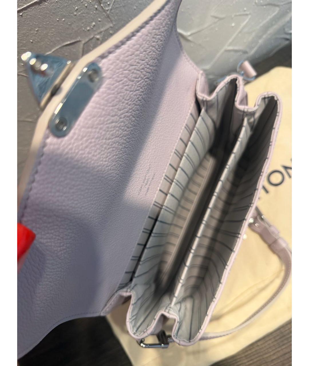 LOUIS VUITTON Бежевая кожаная сумка через плечо, фото 4