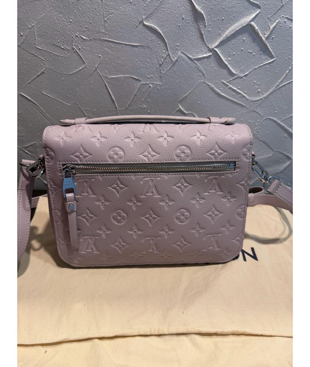 LOUIS VUITTON Бежевая кожаная сумка через плечо, фото 3