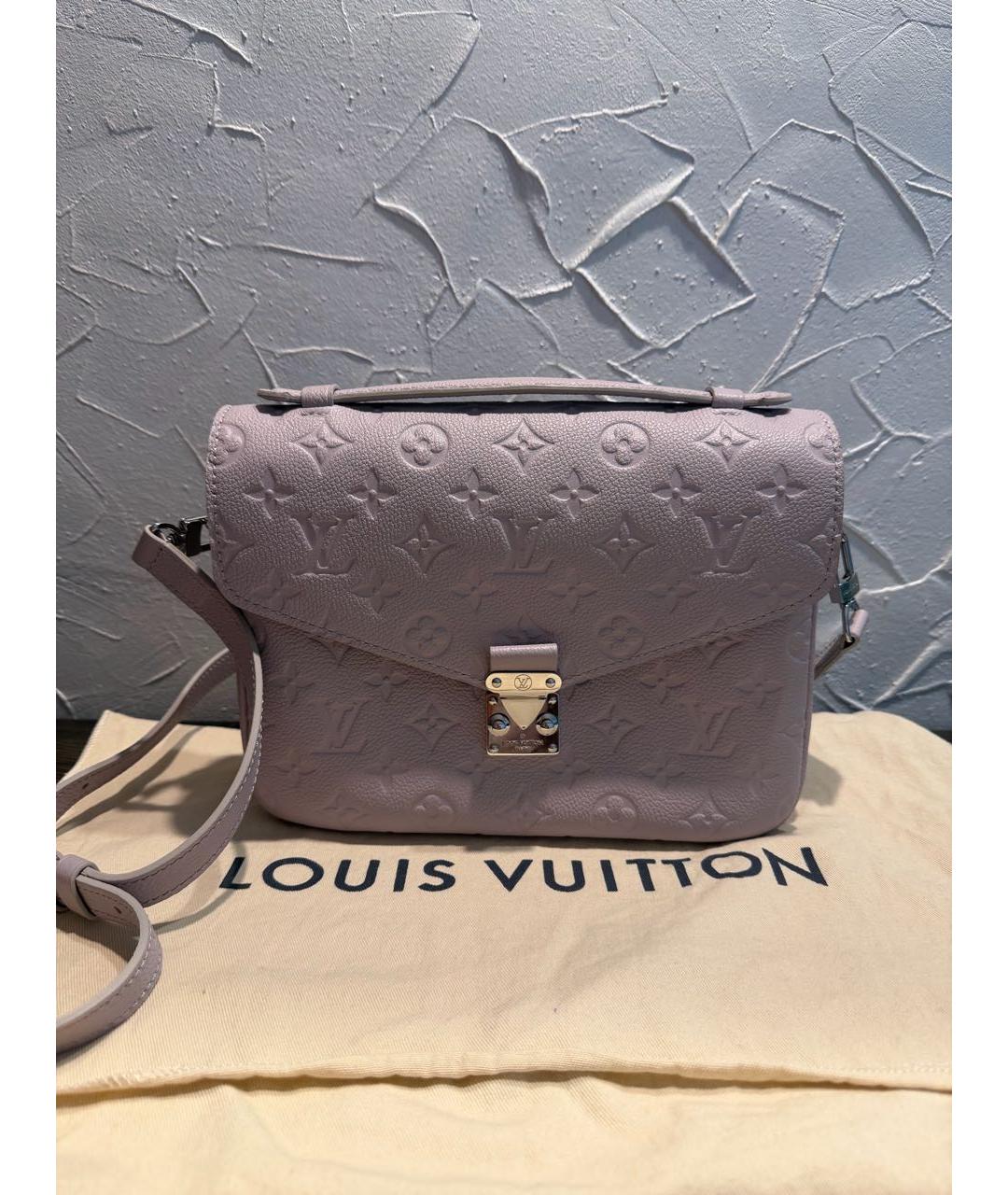 LOUIS VUITTON Бежевая кожаная сумка через плечо, фото 5