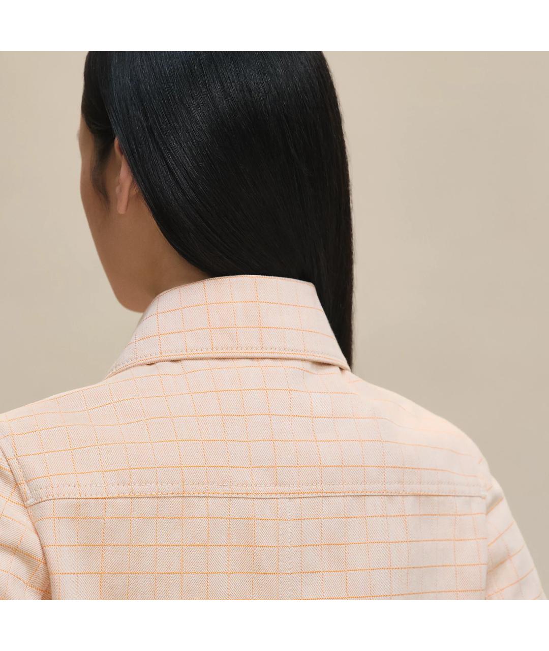 HERMES Коралловая хлопковая куртка, фото 6