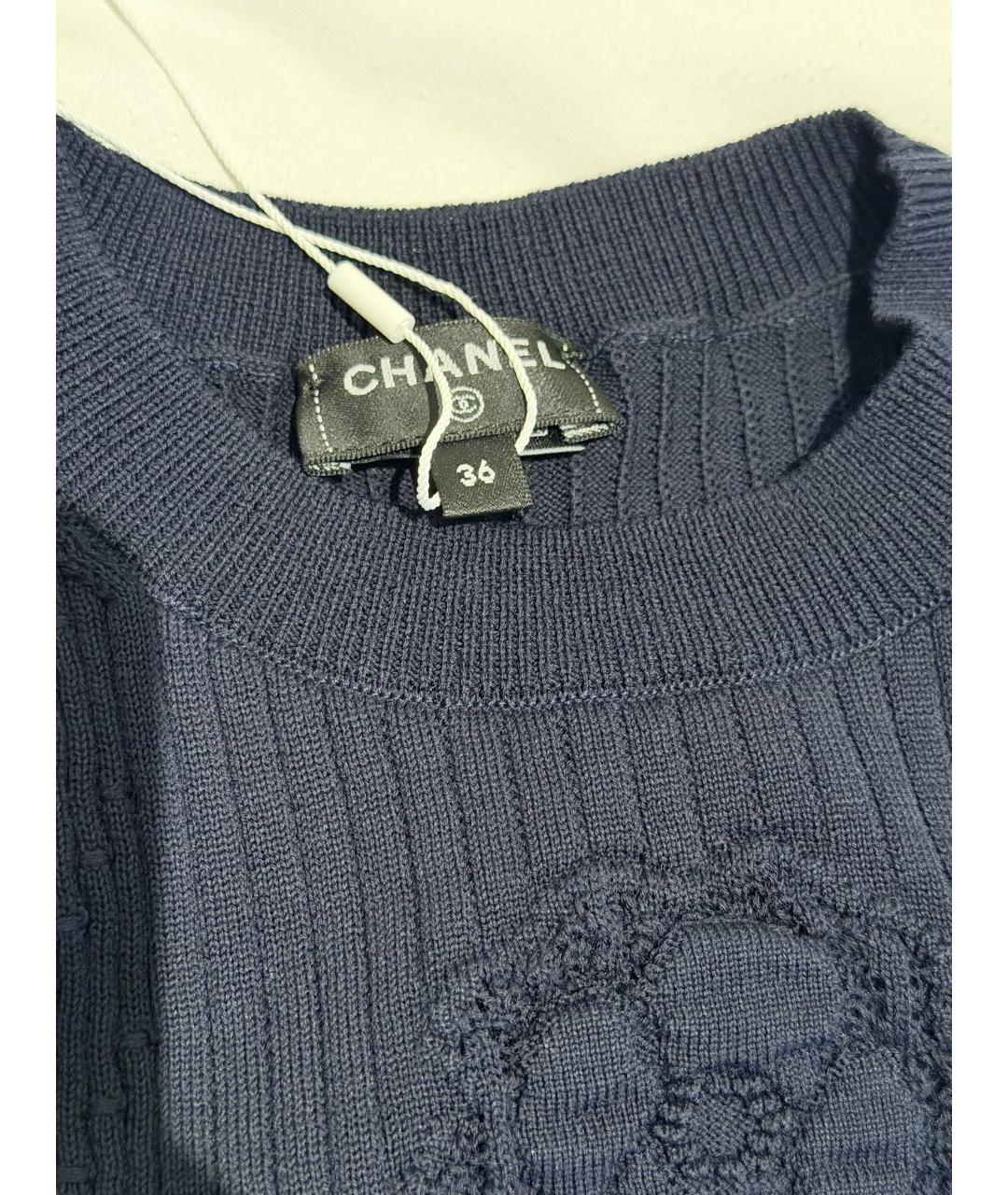 CHANEL Темно-синяя майка, фото 3
