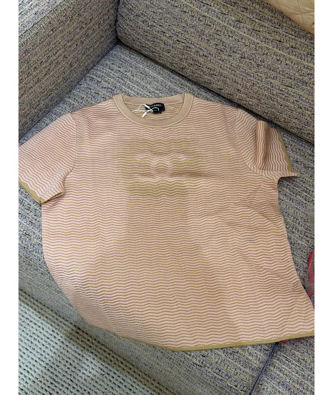 CHANEL Бежевая футболка, фото 2