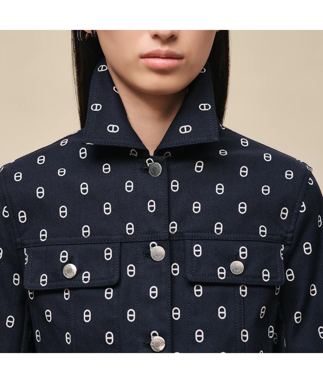 HERMES Черный хлопковый жилет, фото 6