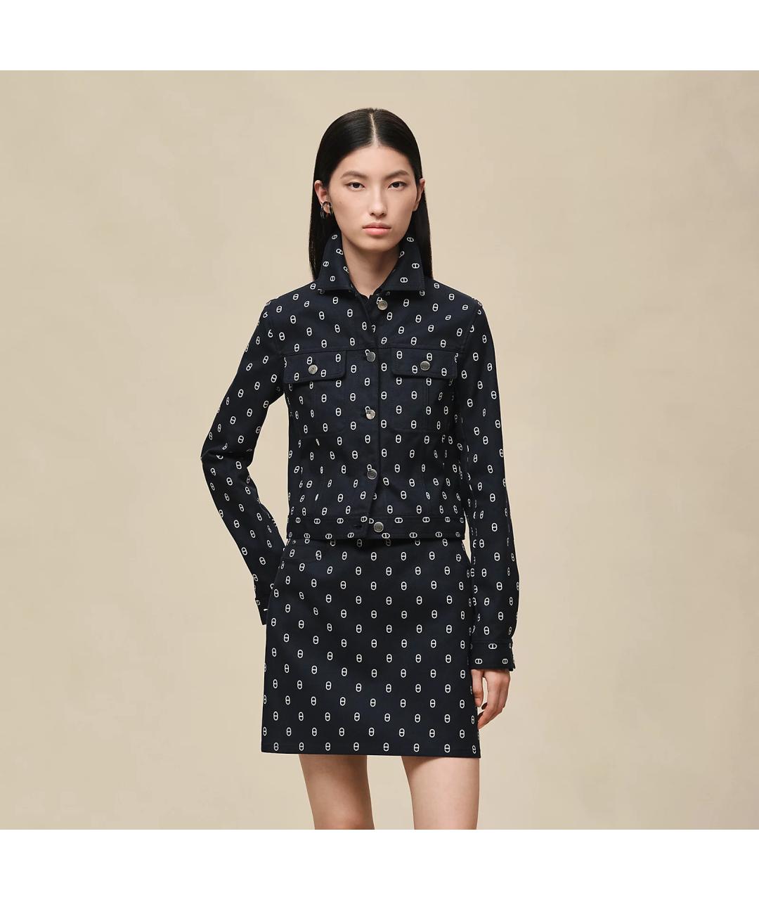 HERMES Черный хлопковый жилет, фото 4